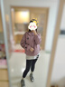 她池小個(gè)子短外套女2025秋裝新款套頭寬松連帽休閑工裝夾克 曬單實(shí)拍圖