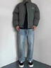 JEEP SPIRIT品牌羽絨棉服男2024冬季立領(lǐng)短款加厚棉衣外套保暖休閑棉襖男士 墨綠色  XL 【建議體重140-165斤】 曬單實(shí)拍圖