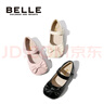 百麗（Belle）童鞋女童小蝴蝶黑皮鞋幼童寶寶鞋學(xué)步鞋春秋款兒童單鞋時尚公主鞋 黑色 28 參考腳長174mm 曬單實拍圖