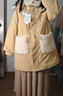 森女部落原創(chuàng  )可愛(ài)小羊肌理感中長(cháng)款棉衣棉服年新款女裝秋冬裝 奶黃色（單件） 單件 S 曬單實(shí)拍圖