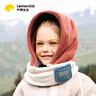 lemonkid兒童帽子圍巾一體帽秋冬防風(fēng)男女童保暖護(hù)耳帽 柏林米紅L 曬單實(shí)拍圖