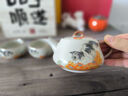 兮元記可愛柿子貓汝窯石瓢壺茶具套裝禮盒送朋友閨蜜生日禮物創(chuàng)意伴手禮 柿子貓汝窯石瓢壺1壺2杯-禮盒裝 曬單實拍圖