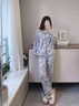另約卡通可愛(ài)長(cháng)袖開(kāi)衫睡衣女新款春秋冬季休閑大碼家居服套裝2026新款 1710 灰色小狗 L 曬單實(shí)拍圖