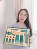 韓嬋靈芝護(hù)膚品套裝洗面奶保濕精華水乳液眼霜送女生母親節(jié)日禮物盒 靈芝光果甘草羊胎素凝肌十件套 曬單實(shí)拍圖