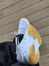 李寧（LI-NING）羽毛球鞋男女同款減震耐磨訓(xùn)練鞋標(biāo)準(zhǔn)白AYTT001-5 白色 39碼 曬單實(shí)拍圖