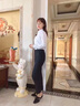 特洛曼高棉感彈力免燙白色襯衫女長(cháng)袖職業(yè)高端通勤氣質(zhì)商務(wù)正裝襯衣 曬單實(shí)拍圖