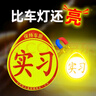 百舸 加厚磁性強反光實(shí)習貼 2張 汽車(chē)反光貼 新手安全上路駕駛標準警示標志 CW683902 曬單實(shí)拍圖