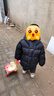左西男童紅色羽絨服冬季2025新款兒童三防加厚保暖外套潮 黑色 120 曬單實(shí)拍圖