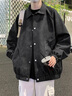 啄木鳥(niǎo)高檔皮衣外套男2025冬季加絨加厚夾克男士PU工裝皮夾克男翻領(lǐng)機車(chē) 黑色 加絨 L 曬單實(shí)拍圖
