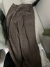 渾小象加絨褲女褲子女褲秋冬季2024加絨加厚休閑闊腿運動(dòng)衛褲燈芯絨直筒 加絨慵懶風(fēng)雪尼闊腿褲【咖色】 M 建議96-110斤 曬單實(shí)拍圖