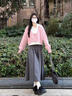 派吉鯊2025秋冬新套裝學院風兩件套針織衫polo領上衣毛衣慵懶風 藍色+背心 S 建議70-95斤 曬單實拍圖