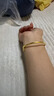 中國黃金（CHINA GOLD）福牌黃金手鐲女款足金古法金鐲子素圈結婚首飾品婦女節生日禮物 福牌手鐲 圈號54 5.1g 曬單實(shí)拍圖