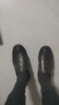GENAI頭層牛皮鞋男士皮鞋耐磨防滑樂福鞋套腳中老年寬腳爸爸鞋真皮男鞋 黑色 頭層牛皮 四季款 42 (260MM) 曬單實(shí)拍圖