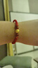 中國黃金（CHINA GOLD）錢幣黃金手鏈女足金轉(zhuǎn)運(yùn)珠紅繩瑪瑙七夕情人節(jié)禮物送女友老婆生日 足金錢幣轉(zhuǎn)運(yùn)珠手繩一對(duì) 曬單實(shí)拍圖