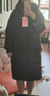 艾萊依羽絨服女溫暖連帽加厚長(cháng)款休閑廓形鴨絨保暖冬外套 炭黑S 曬單實(shí)拍圖