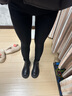FitonTon高腰打底褲女秋冬加絨緊身鉛筆小腳褲保暖三排扣小黑褲 曬單實(shí)拍圖