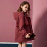 ASK JUNIOR女童棉服2025秋冬兒童夾棉中長(cháng)連帽登山服軟殼服外套 深粉色 160 曬單實(shí)拍圖