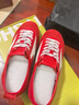 TOOMANYSHOES 霓虹街道小白鞋運動(dòng)跑鞋紅色德訓鞋復古休閑鞋女鞋 紅色【拍大一碼】 37 曬單實(shí)拍圖