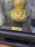 春錦秋鯉古法金葫蘆擺件新中式客廳玄關(guān)酒柜辦公室裝飾品喬遷新居禮物 【古法金-禮盒裝】祥龍福祿(帶罩 曬單實(shí)拍圖