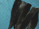 米詩(shī)德水貂毛領(lǐng)單買(mǎi)水貂皮原料整張貂毛皮草黑白灰真皮貂皮皮草毛領(lǐng)diy 黑色 50至55cm 曬單實(shí)拍圖