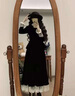 TAOROUSI連衣裙女春秋季新款女裝蕾絲拼接長袖打底衫高腰長裙子時尚套裝 黑色 S 曬單實拍圖