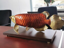 春錦秋鯉全銅金龍魚擺件客廳送老板辦公室桌面裝飾品喬遷開業(yè)禮品 (順豐)大漆款大號金龍魚 曬單實(shí)拍圖