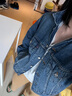 Levi's李維斯冬季女士復(fù)古巴恩風(fēng)翻領(lǐng)水洗時尚潮流牛仔夾克外套 藍(lán)色 M 曬單實(shí)拍圖
