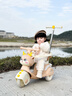 倍貝樂(lè )兒童電動(dòng)車(chē)摩托車(chē)1-3-6歲男女孩寶寶三輪遙控玩具車(chē)電瓶車(chē)可坐人 米卡其【電動(dòng)+藍牙+護欄+推把】 曬單實(shí)拍圖
