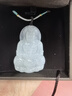七彩雲(yún)南翡翠觀音吊墜玉觀音觀世音菩薩玉墜玉佩糯種翡翠觀音男項鏈禮物 曬單實拍圖