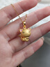 中國(guó)黃金（CHINA GOLD）黃金吊墜小貓吊墜項(xiàng)鏈女足金琺瑯貓咪掛墜送老婆女友七夕禮物 足金吊墜+925鏈【約2.5g】 曬單實(shí)拍圖