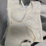 KJ蕾絲內(nèi)衣女小胸聚攏顯大胸罩無鋼圈調(diào)整型收副乳防下垂文胸純欲 奶白套裝 75B 75A 75C 曬單實(shí)拍圖