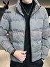 花花公子（PLAYBOY）羽絨服男冬季男士外套輕薄衣多穿男裝短款防寒潮牌衣服 深灰 XL  曬單實(shí)拍圖