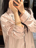 瑤夢(mèng)令高級感仿真絲睡衣女春秋新款輕奢送閨蜜生日禮物冰絲居家服禮盒裝 杏粉【長(cháng)袖長(cháng)褲】-高級感禮盒 M 【80-100斤】 曬單實(shí)拍圖