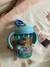 NUBY（努比）學(xué)飲杯嬰兒寶寶水杯兒童吸管杯防嗆直飲兩用杯重力球4個月以上 海貍藍 240ml 曬單實拍圖