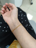 中國黃金（CHINA GOLD）黃金手鏈足金鳳尾手鏈男女手串送媽媽老婆女友節日生日情人節禮物 足金手鏈+禮盒+賀卡+刻字 曬單實(shí)拍圖