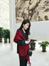 朗琦威尊圍巾女冬季保暖圍脖護頸仿羊毛加厚披肩媽媽圍巾女2024新款年會 酒紅色【80%的人選擇】 精品禮盒裝 曬單實拍圖