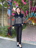 俞兆林（YUZHAOLIN）小個(gè)子?jì)寢屟b春秋毛呢外套2025新款中老年女裝春秋冬洋氣短款上衣 AXN8382 黑白 XL  建議90-115斤 曬單實(shí)拍圖