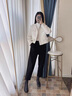 AEMAPE哈倫褲蘿卜九分休閑褲女2025春秋冬季新款高腰小個(gè)子洋氣鐮刀褲子 黑色/ 不加絨加厚 常規 31 /2尺4/建議130-142斤 曬單實(shí)拍圖