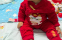 乖奇熊【加厚夾絲】男女寶寶內衣套裝過(guò)年秋冬季嬰兒衣服褲子過(guò)年兩件套 大紅色/年獸獻瑞 90 曬單實(shí)拍圖