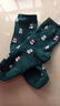 Tabio雪人圣誕襪子女秋冬保暖透氣吸濕可愛(ài)百搭中筒襪圣誕節禮物 圣誕綠（中國制） 1雙 均碼 (22.5-24.5cm) 曬單實(shí)拍圖