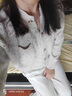 妃莉杋（FeiLiFan）秋季休閑褲女裝套裝2025新款秋裝穿搭時(shí)尚減齡外套闊腿褲兩件套女 外套+白色休閑褲 M 【98-110斤】 曬單實(shí)拍圖