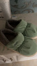 樸西兒童棉拖鞋女童包跟防水羽絨布棉鞋室內家居防滑寶寶保暖棉鞋女 薄荷綠 34-35 （適合33-34） 曬單實(shí)拍圖
