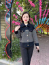 俞兆林（YUZHAOLIN）小個(gè)子?jì)寢屟b春秋毛呢外套2025新款中老年女裝春秋冬洋氣短款上衣 AXN8382 黑白 XL  建議90-115斤 曬單實(shí)拍圖