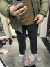 羅蒙（ROMON）燈芯絨休閑褲男2025秋季抽繩腰時尚百搭直筒長褲男 3K147A30黑色【加厚款】 2XL 185 (適合155-170斤) 曬單實拍圖
