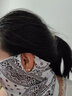 山頭林村摩托車防曬面罩男女全臉冰絲掛耳護脖子防寒面巾遮陽臉罩騎行面紗 腰果花【白色+黑色】兩只裝 曬單實拍圖