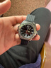 適配卡西歐表帶男橡膠硅膠帶BEM501/506/劍魚(yú)efr303 1374手表鏈22 黑色+黑色加厚扣 20mm 曬單實(shí)拍圖