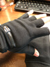 南極人半指手套男春秋保暖寫(xiě)字辦公打字開(kāi)車(chē)防寒露趾半截半指手套男 黑色【棉布】更舒適 均碼 曬單實(shí)拍圖