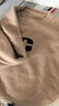 帕羅（PALUOPO）圓領(lǐng)套頭毛衣兔毛羊毛加厚字母提花長(zhǎng)袖秋冬厚款保暖時(shí)尚針織毛衫 駝色 L 105 曬單實(shí)拍圖