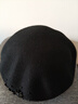 上海故事純羊毛帽子女秋冬季保暖毛呢復古禮帽鑲珠貝殼紋貝雷帽 黑色 曬單實(shí)拍圖