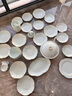 國玥景德鎮青瓷碗盤(pán)餐具描金輕奢碗碟套裝家用陶瓷碗筷子喬遷送禮餐具 描金青瓷|皮箱包裝 曬單實(shí)拍圖